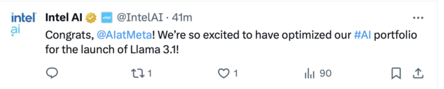 Meta发布了其最强开源人工智能(AI)模型Llama 3.1!英伟达代工加持,扎克伯格:业内顶尖水准 Meta发布了其最强开源人工智能(AI)模型Llama 3.1!英伟达代工加持,扎克伯格:业内顶尖水准