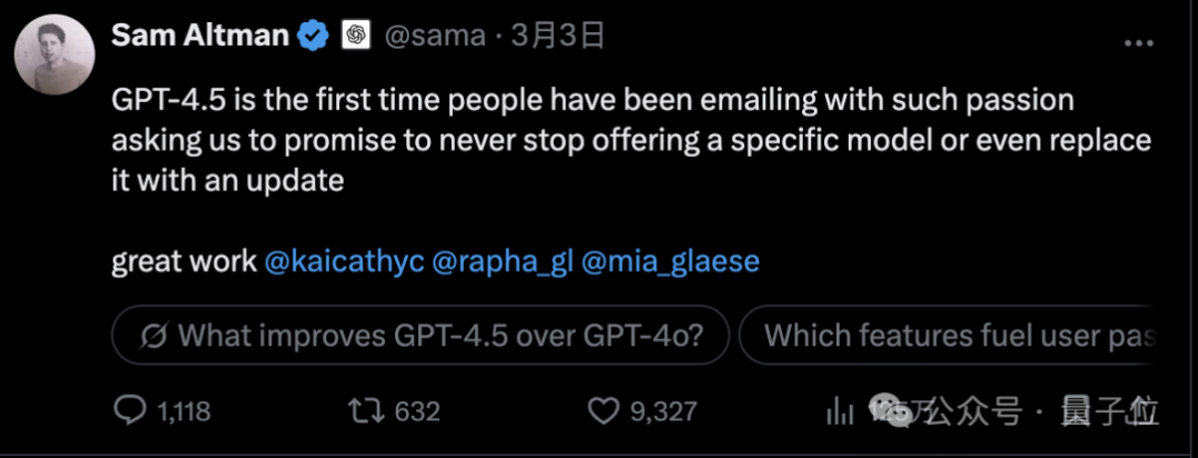 OpenAI GPT-4.5 登顶 6 小时即失守,xAI Grok-3 上演 1 分逆袭 OpenAI GPT-4.5 登顶 6 小时即失守,xAI Grok-3 上演 1 分逆袭