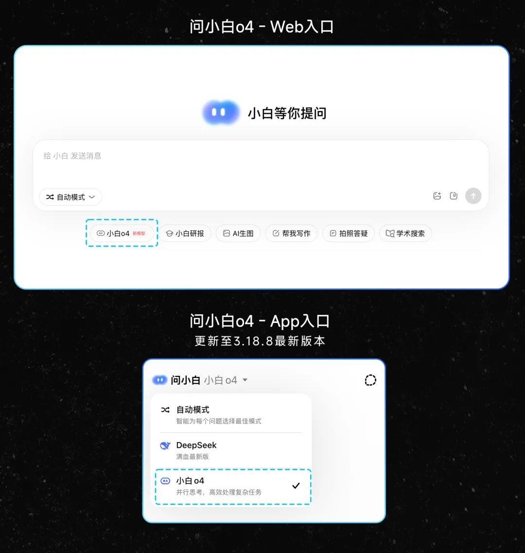会头脑风暴的 AI,问小白 o4 模型上线, 国内首个并行思考模型来了 会头脑风暴的 AI,问小白 o4 模型上线, 国内首个并行思考模型来了