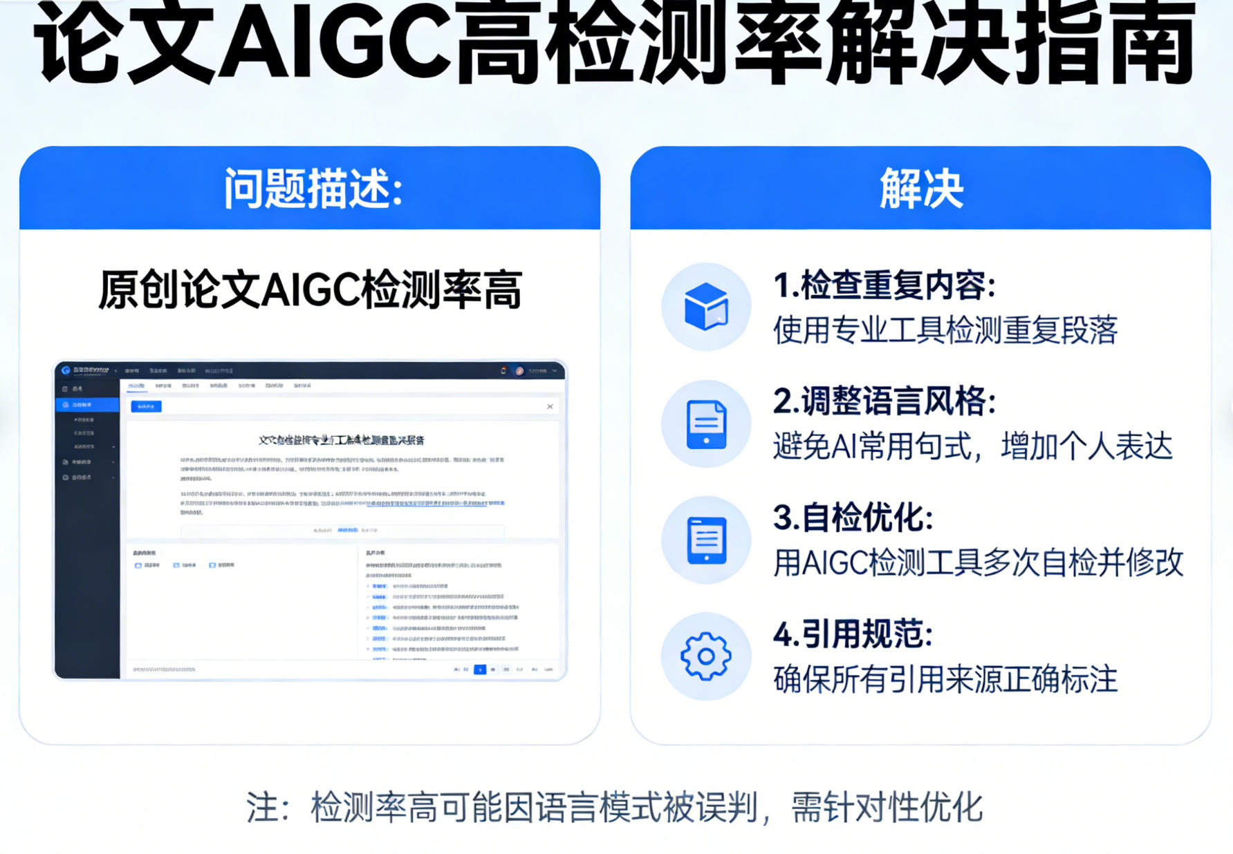 明明是自己写的论文，但是 AIGC 检测率高，该怎么办？