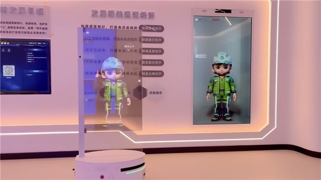 AI数字人交互系统软件对接全息仓移动一体机，联动大屏网页协同