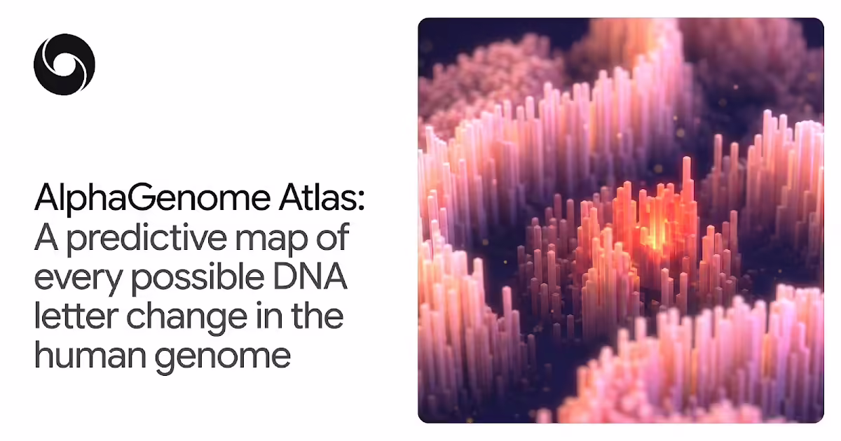 谷歌 DeepMind 推出 AlphaGenome Atlas，覆盖人类基因组全部 90 亿种单核苷酸变异预测