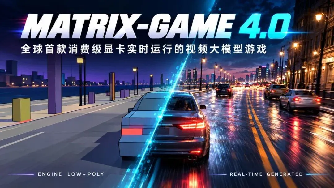 Matrix Game 4.0击败英伟达同期竞品,实现全球首个消费级显卡落地 Matrix Game 4.0击败英伟达同期竞品,实现全球首个消费级显卡落地